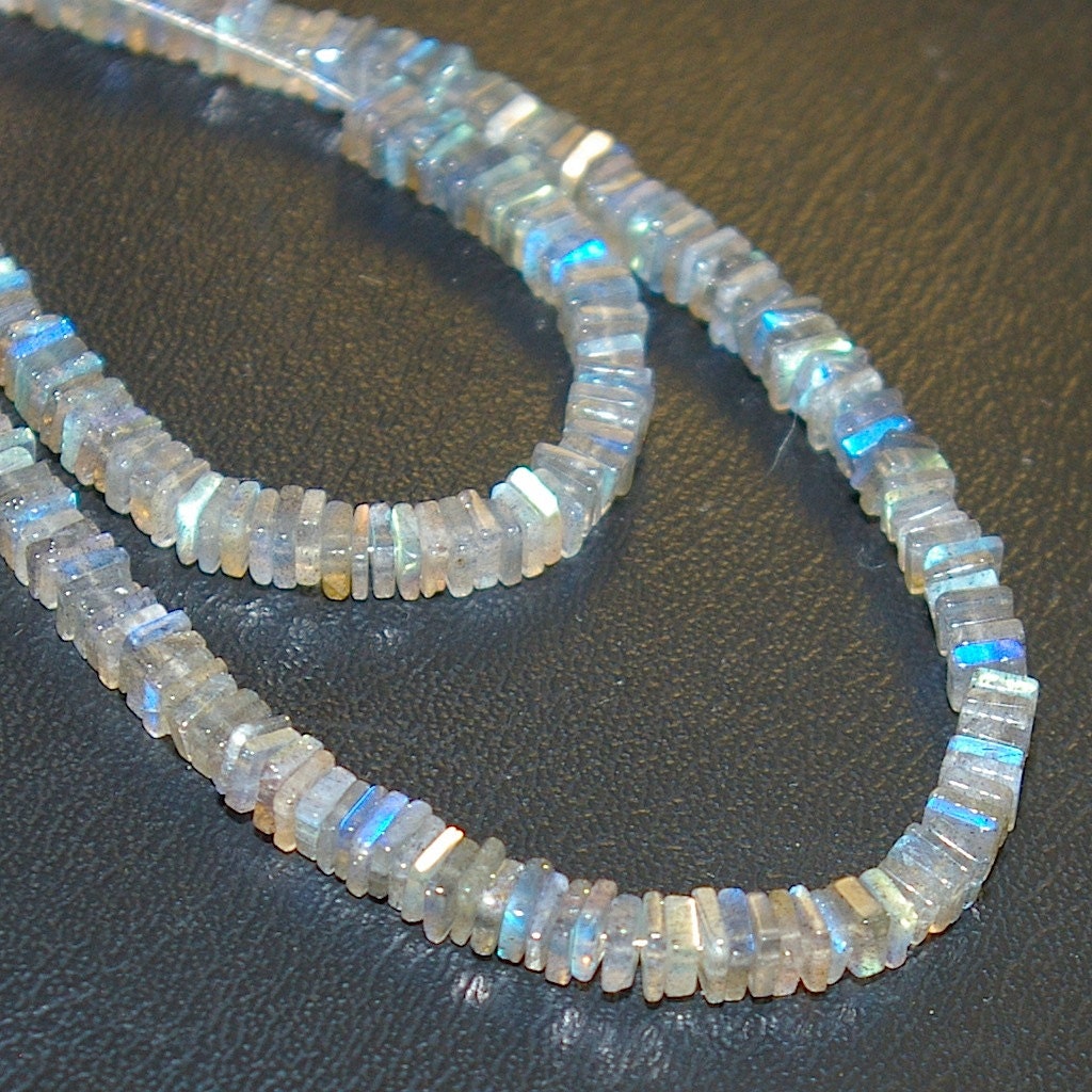 Half Strand Labradorite Square Plate Shape (7.5 Inches)