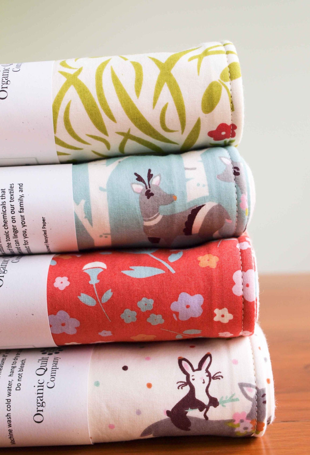 Organic Burp Cloths, Set of Two, YAY DAY COLLECTION