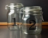 Set of Numbered Jars