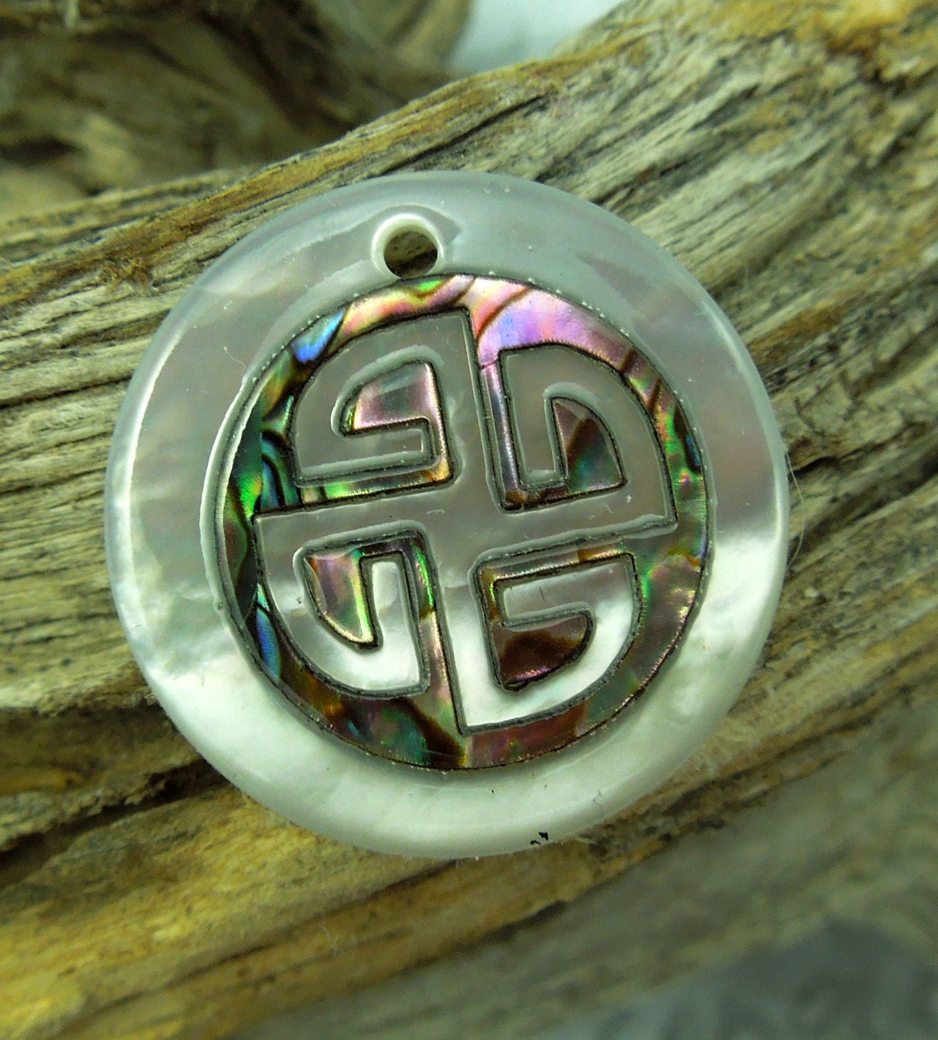 Mother of Pearl and Abalone pendant