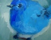 Entrance- Original painting of Indigo Bunting
