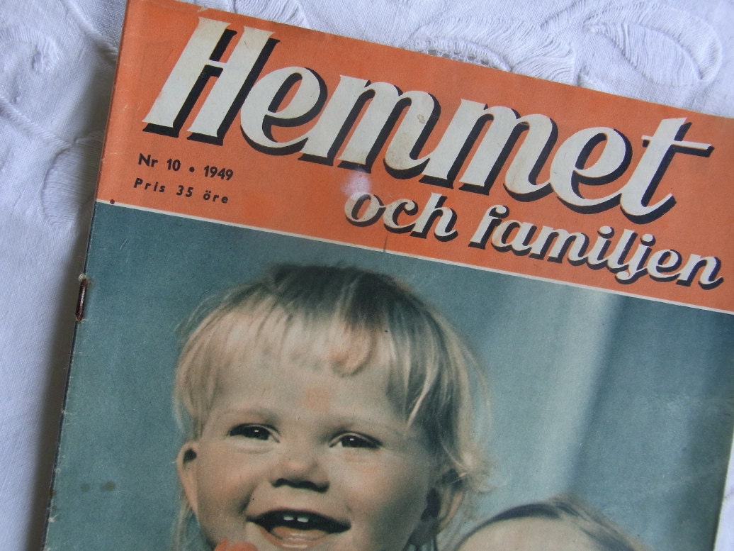 Vintage Swedish Mag  Hemmet no. 10