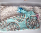 NEW Mar Bella Turquoise Minky Binky Blanket