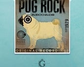 PUG ROCK records album style graphic artwork giclee archival print