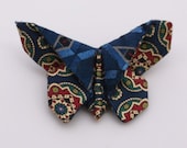 Victorian Butterfly Barrette Recycled Silk