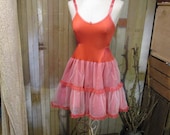 Peach Pink crinoline petticoat big fluffy Slip S Pin Up Burlesque
