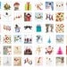 48 scrabble sized Christmas scenes, .75 X .83 inches, printable download for paper crafts -- no. 507