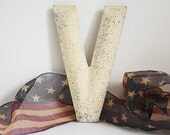 Antique Marquee Letter V Vintage Marquee Metal Letter