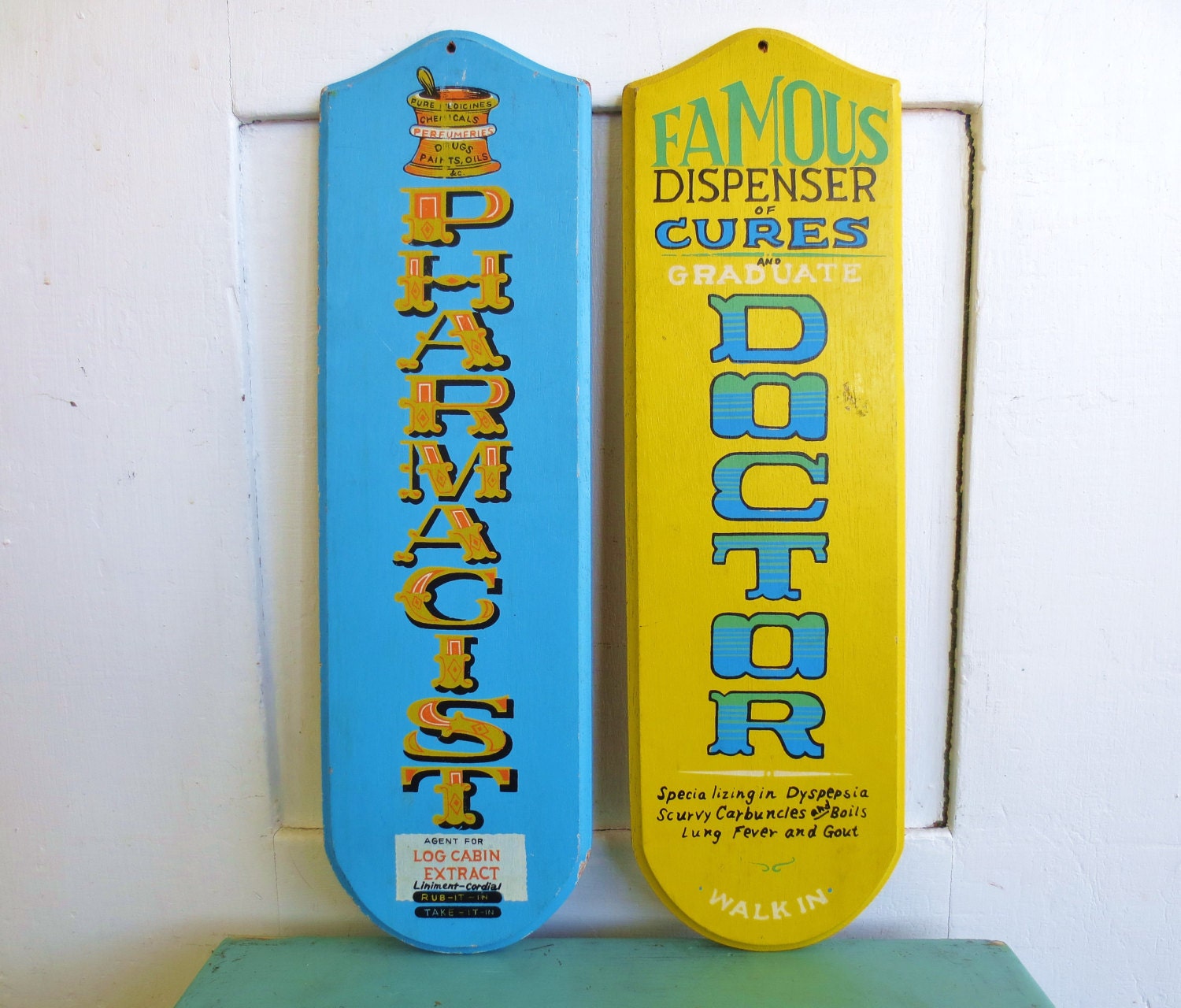 Doctor Doctor...  Vintage Retro Doctor or Pharmacist Wood Sign Japan