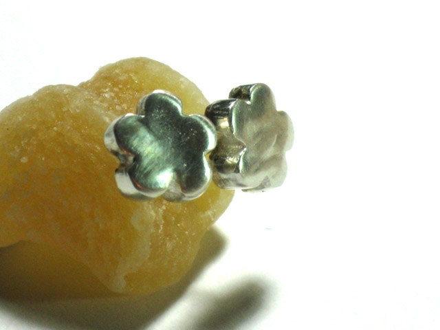 Silver Flower Studs - Small Sterling Ear Posts