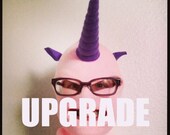 Custom Colors Unicorn Horn Upgrade - Custom Settings - Length Color Spiral - Sweatband Beanie or Mask