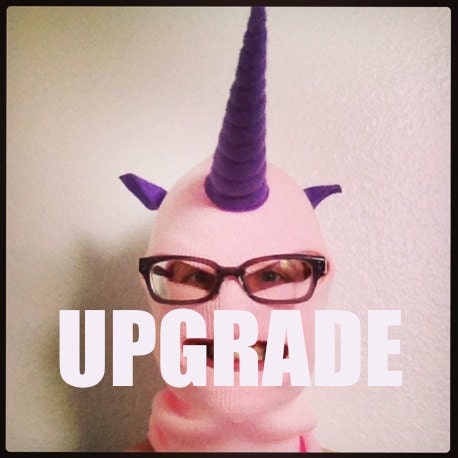 Custom Colors Unicorn Horn Upgrade - Custom Settings - Length Color Spiral - Sweatband Beanie or Mask