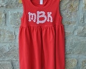 DAINTY DOTS Custom Monogram Dress  -  Size 12m - 8 years - Julianne Originals