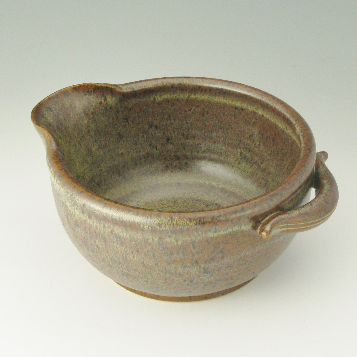 Handmade Stoneware Batter Bowl, Great Mixing Bowl, Perfect Pour & Serve Bowl, 1 Quart Bowl in Your Choice of Color, Made to Order