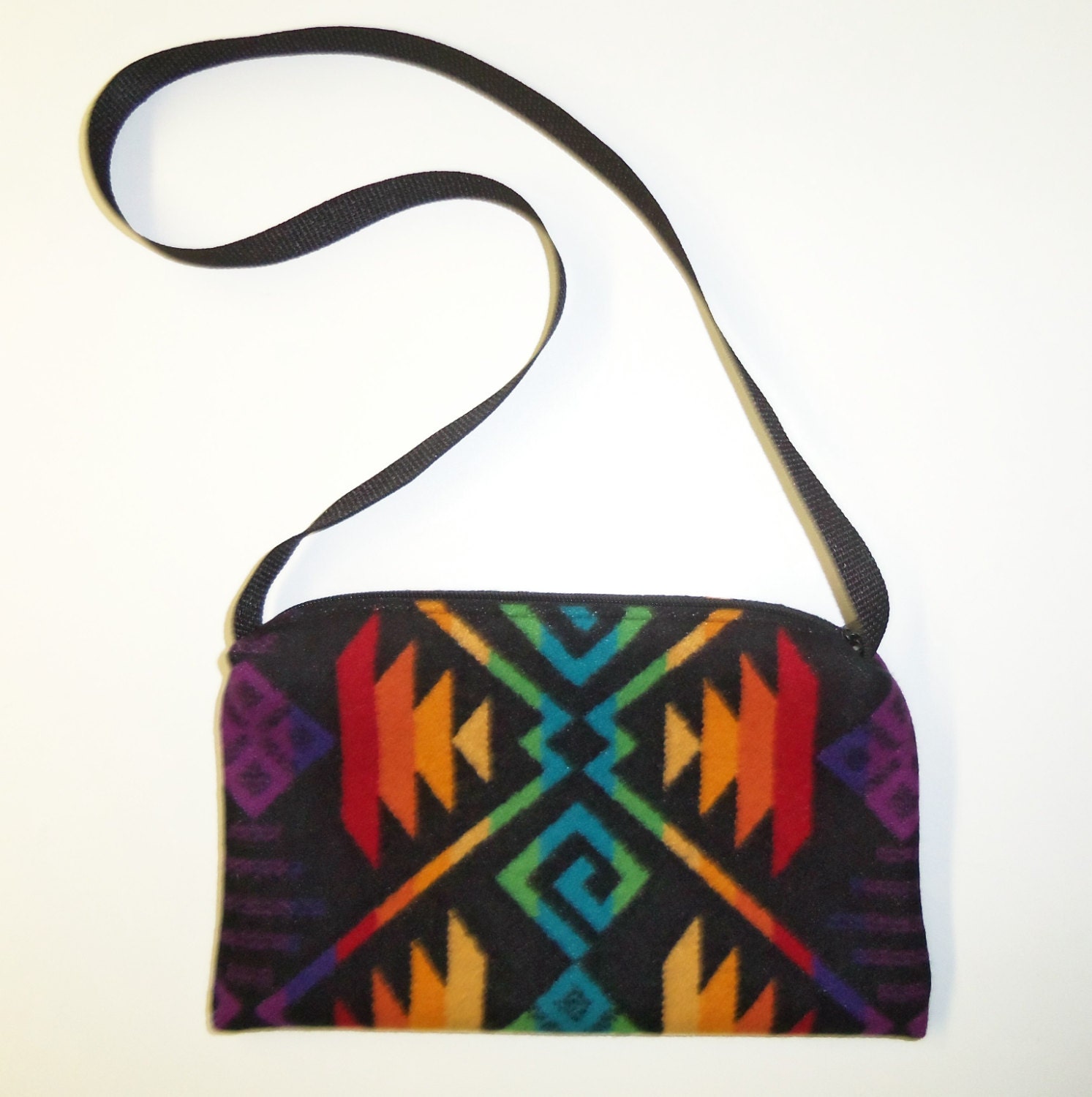 Simple Wool Bag Purse Shoulder Bag Colorful Native American Print