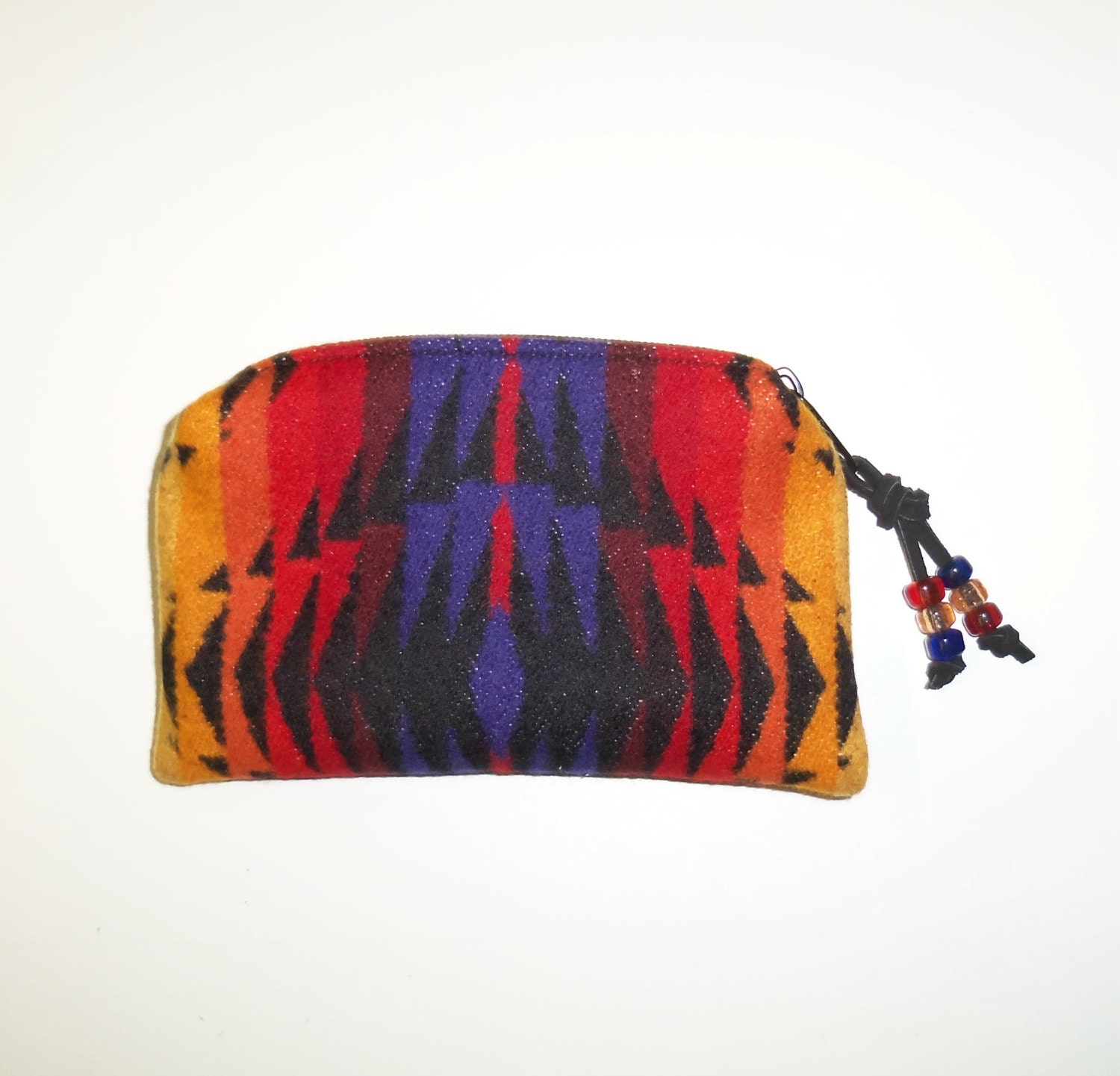 Coin Purse Change Purse Zippered Pouch Accessory Organizer Wool Colorful