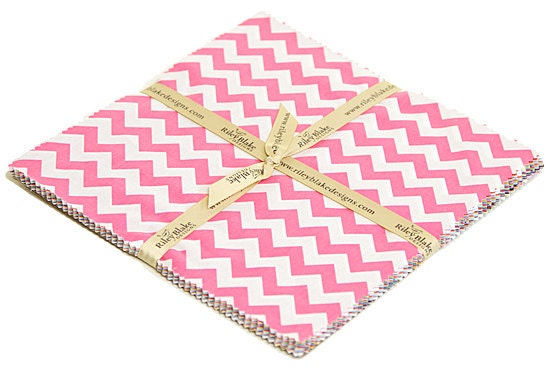 Riley Blake SMALL CHEVRON Precut 10" Stacker Layer Cake Cotton Fabric Quilting Squares 10-340-24