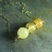 Beaded Bar Necklace Honey Quartz Ombre Gold-filled wire wrapped - Spun Gold