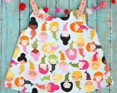 NEW -- Sea Friends -- a Reversible Pinafore (Simply Sweet Collection)