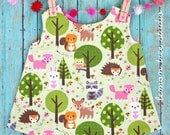 NEW -- Forest Friends -- a Reversible Pinafore (Simply Sweet Collection)