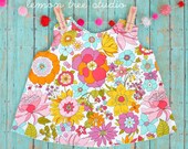 NEW -- Summer Blooms -- a Reversible Pinafore (Simply Sweet Collection)
