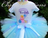 1st Birthday Bubble Party Outfit--Custom Made Tutu Set-- Photo Props --Bubbles