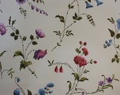 1940's Vintage Wallpaper Whispy Colorful Floral