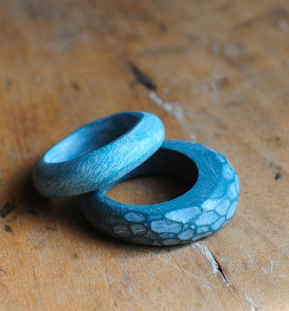 Stacking Rings in Teal and Turquoise