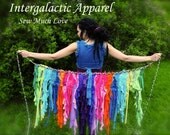 Pixie Skirt, TROPICAL STORM, Custom Interstellar Weave Skirt, Gypsy Skirt, FestiVaL Clothing, TatteRed Tutu