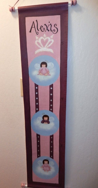 Custom Girl Princess Canvas Growth Chart