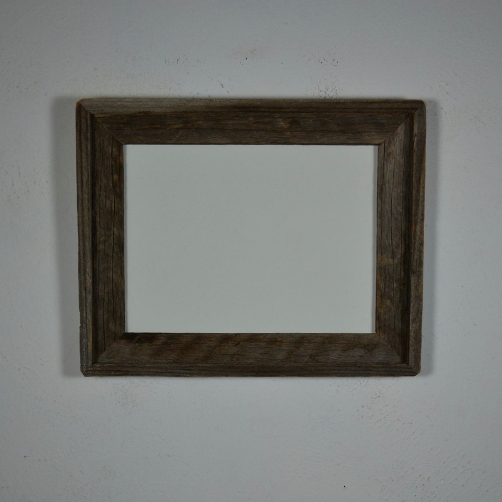 9 x 12  rustic barnwood photo frame  glass and backing