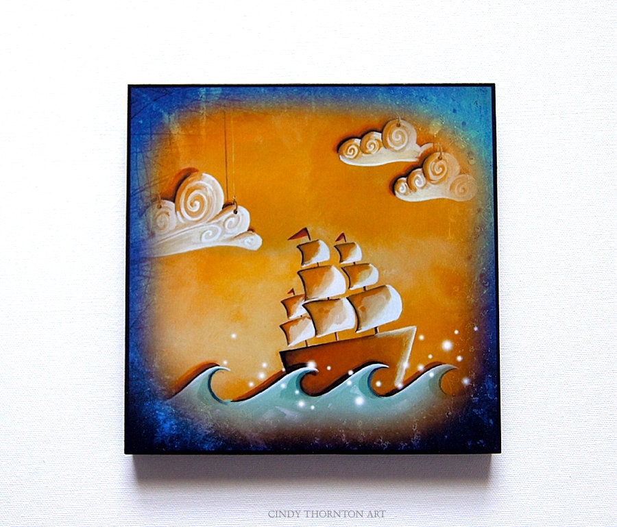Lullaby Bay - Art Block Edition - by Cindy Thornton - 7.25 x 7.25