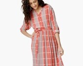 SALE - Vintage Jack Mulqueen Silk Shirt Dress