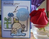 Baby Boy Arrival gift card holder