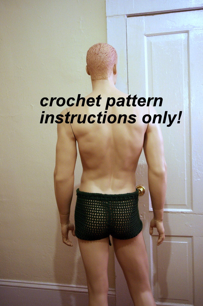 crochet pattern Men's Mesh Shorts