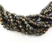 6mm Matte Brown Iris Beads, Brown Beads, Matte Brown Beads, 6mm Brown Faceted Round Czech Glass Beads