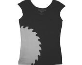 Industrial Womens Tshirt in Charcoal Gray, american apparel womens scoopneck tshirt : womens clothing, summer fashion tshirt