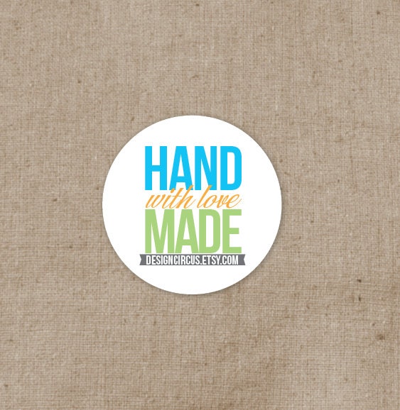Branded Business Circle Labels - Logo Stickers - Packaging - Business card stickers - Set of 50