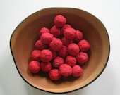 Seed Bombs in fire engine red  - Seeded balls made of handmade paper & flower seeds - Plantable wedding favor - Garden wedding