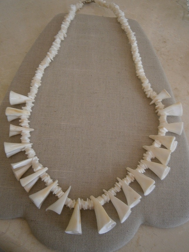 Vintage Long Shell Necklace
