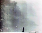 Landscape, Cityscape, Winter Scene,  Photomontage, Collage, Photograph, Painted Photograph, Wall Art, Home Decor, Print, Canvas