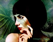 Art, Photography, Portrait, Woman Portrait,  Fine Art Print, Giclee Archival Print, Photomontage, Collage, Painted Photographs,