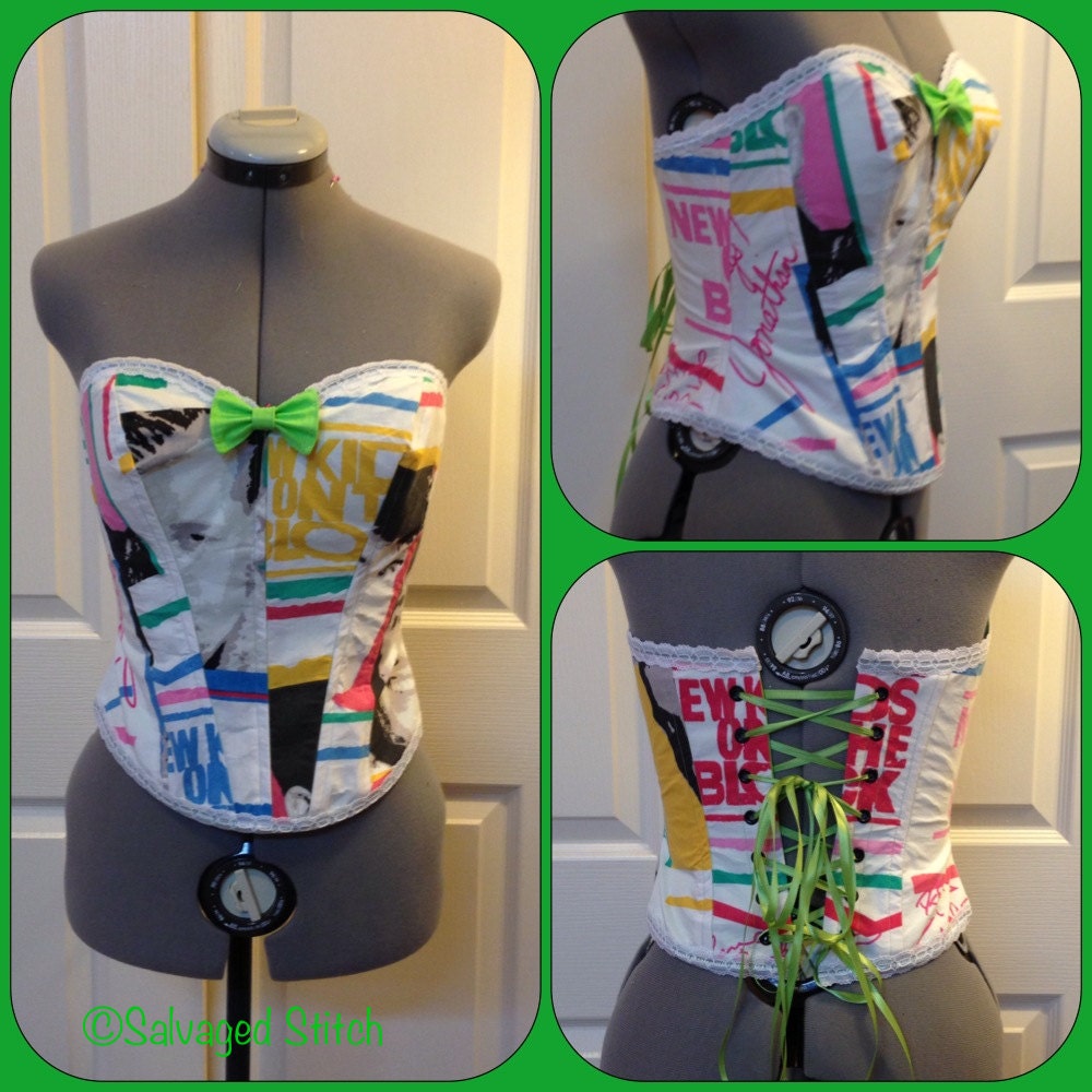 Custom Order NKOTB New Kids On The Block Corset 90s Retro The Package Tour