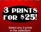 Pick any 3 UC Studios Prints for 25 dollars special