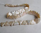 Triangle Freshwater Pearl Beads- Two Hole Triangle Pearl Beads
