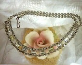 Art Deco Style Vintage Rhinestone Necklace Choker