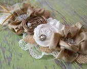Wedding dress SASH belt / Vintage wedding dress sash / Outdoor Wedding / bridal sash / rustic wedding / wedding dress sash belt
