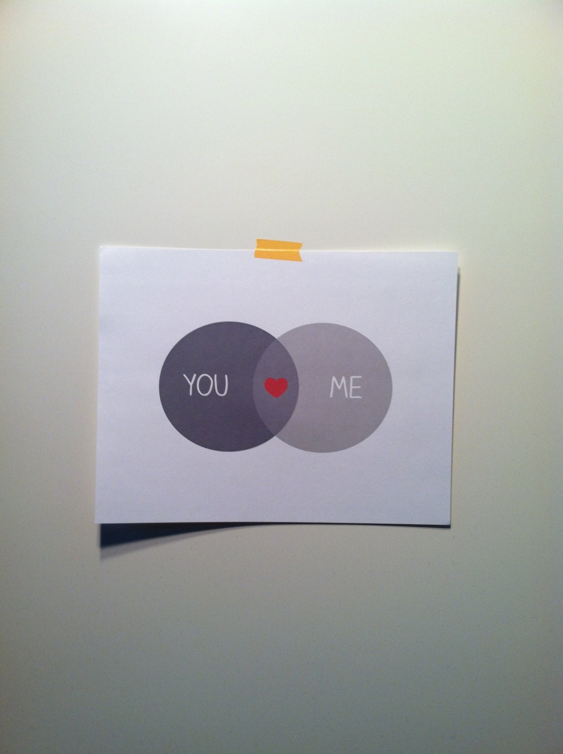 HEART. YOU and ME. Love. Valentine art print.  room decor.