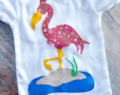 pink flamingo  bodysuit ORGANIC