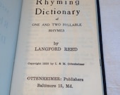 1955  Vest Pocket Rhyming Dictionary